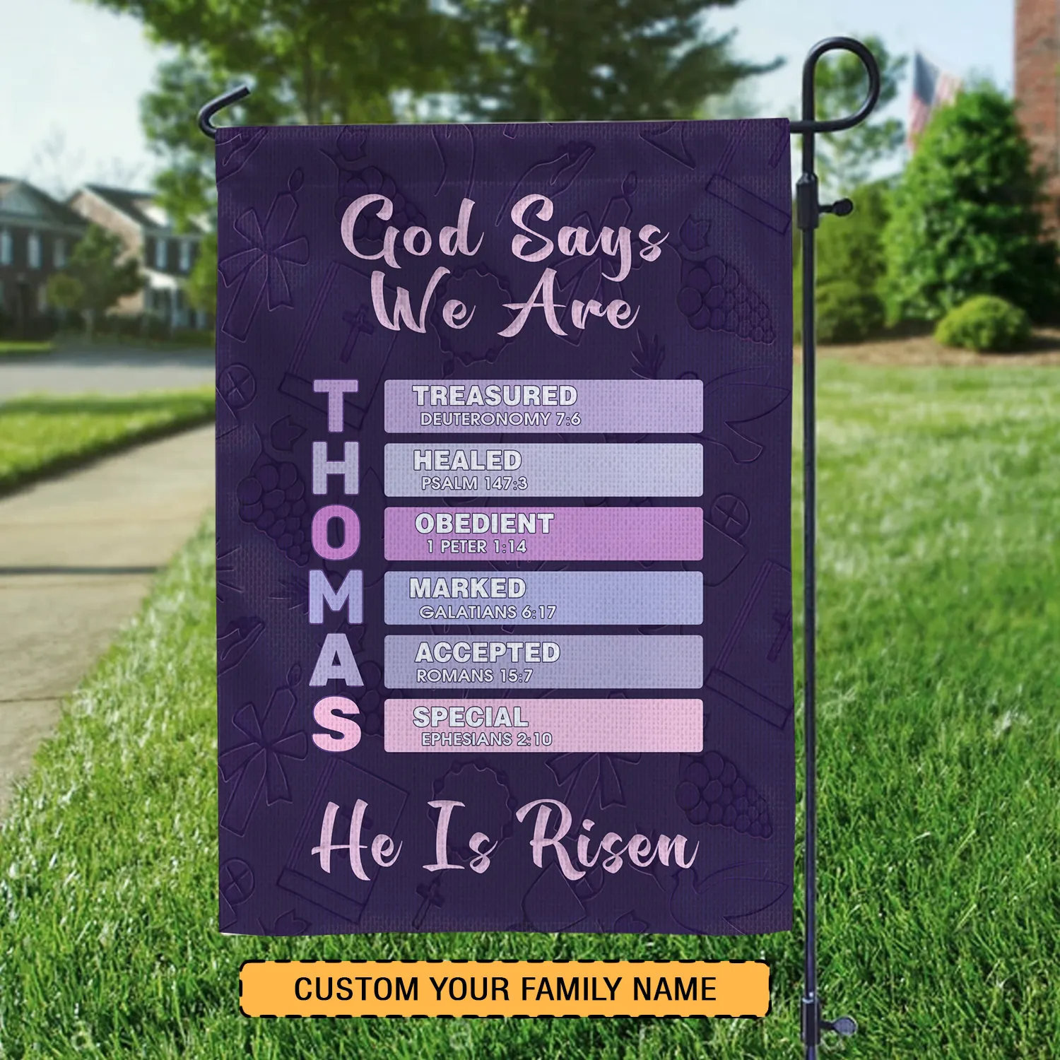 Personalized God Says We Are Garden Flag
